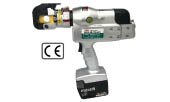 Cordless, electric wire rope cutter